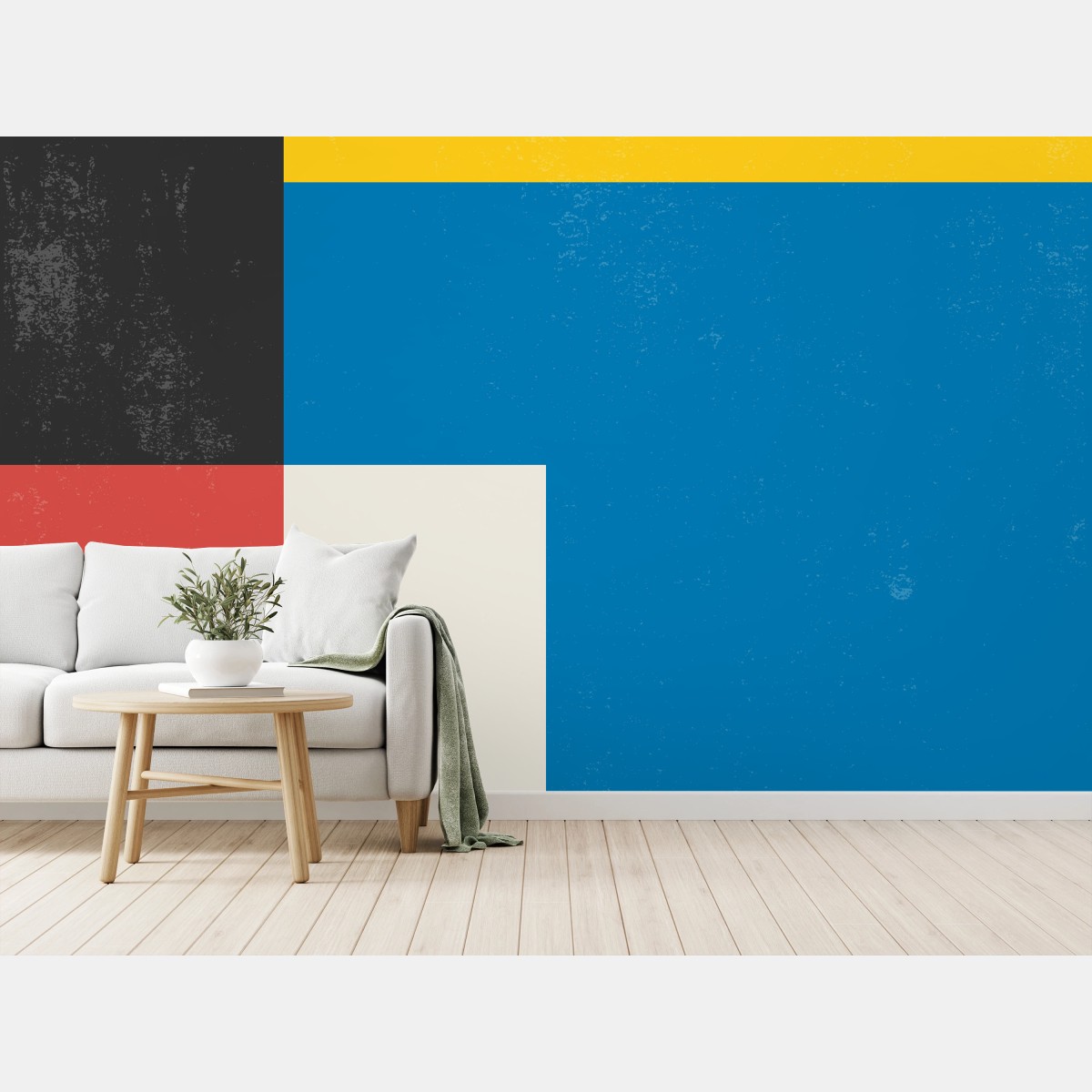 Fototapete fette geometrische farbblöcke – Pixers®