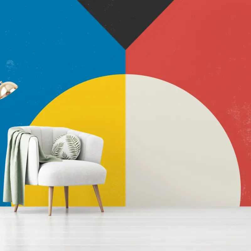 Fototapete geteilter kreis - geometrische grafik