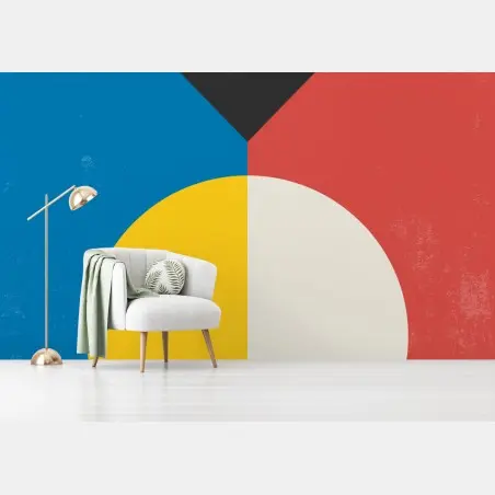 Fototapete geteilter kreis - geometrische grafik – Pixers®