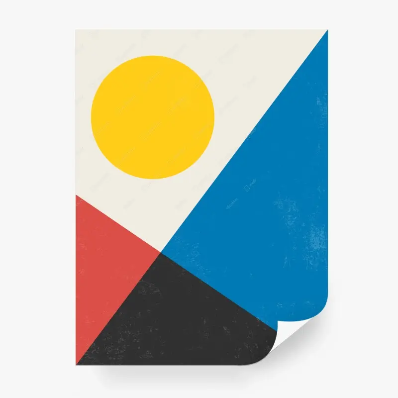 Fototapete geometrischer sonnenaufgang abstrakt