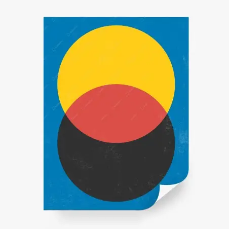 Fototapete überlappende kreise geometrische grafik – Pixers®