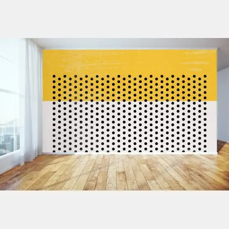 Fototapete gelbes punktmuster abstrakte wandkunst – Pixers®