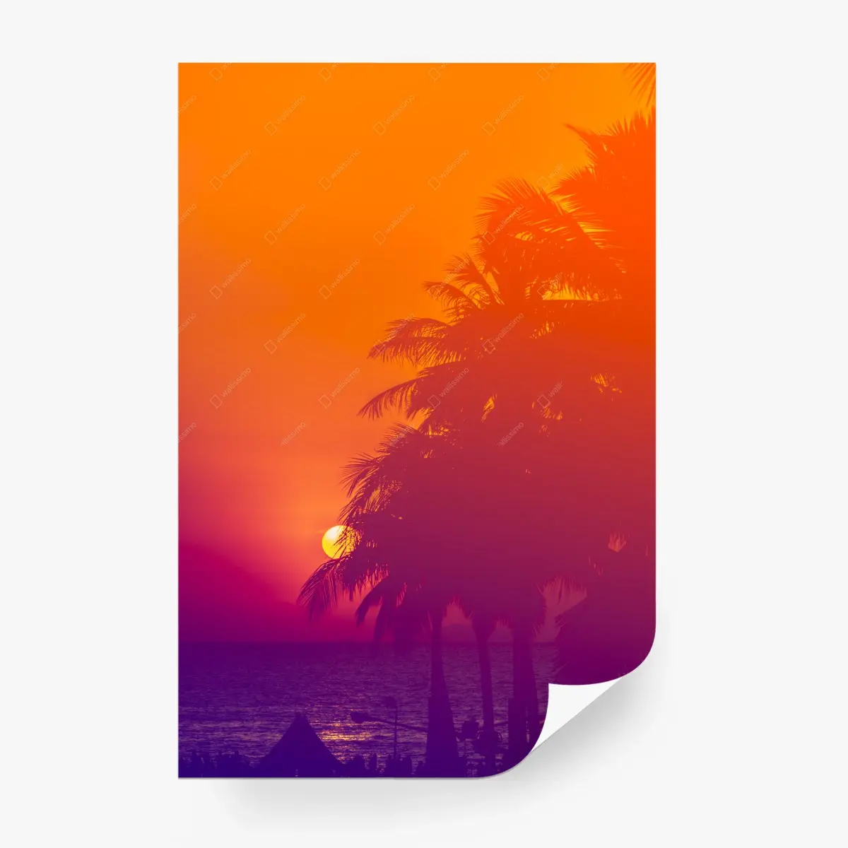 Fototapete tropischer sonnenuntergang, silhouette, Thailand – Pixers®