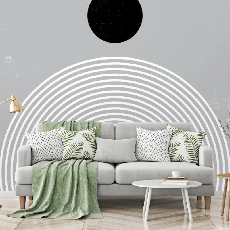 Fototapete minimalistische abstrakte konzentrische kreise