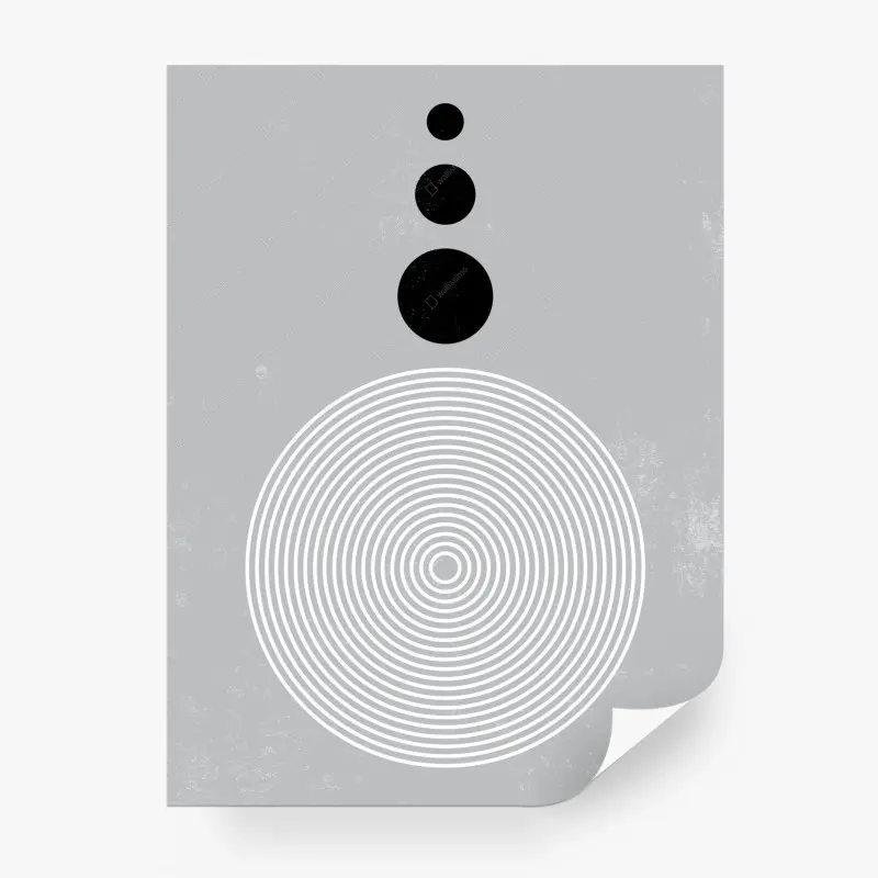 Fototapete minimalistische abstrakte konzentrische kreise