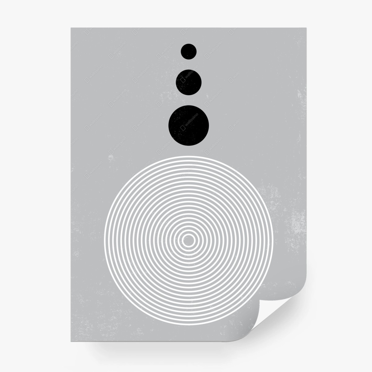 Fototapete minimalistische abstrakte konzentrische kreise – Pixers®