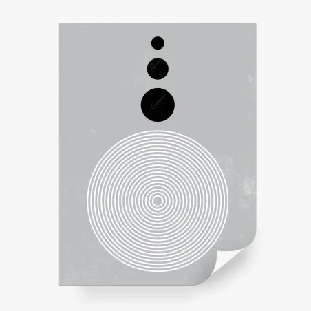 Fototapete minimalistische abstrakte konzentrische kreise – Pixers®