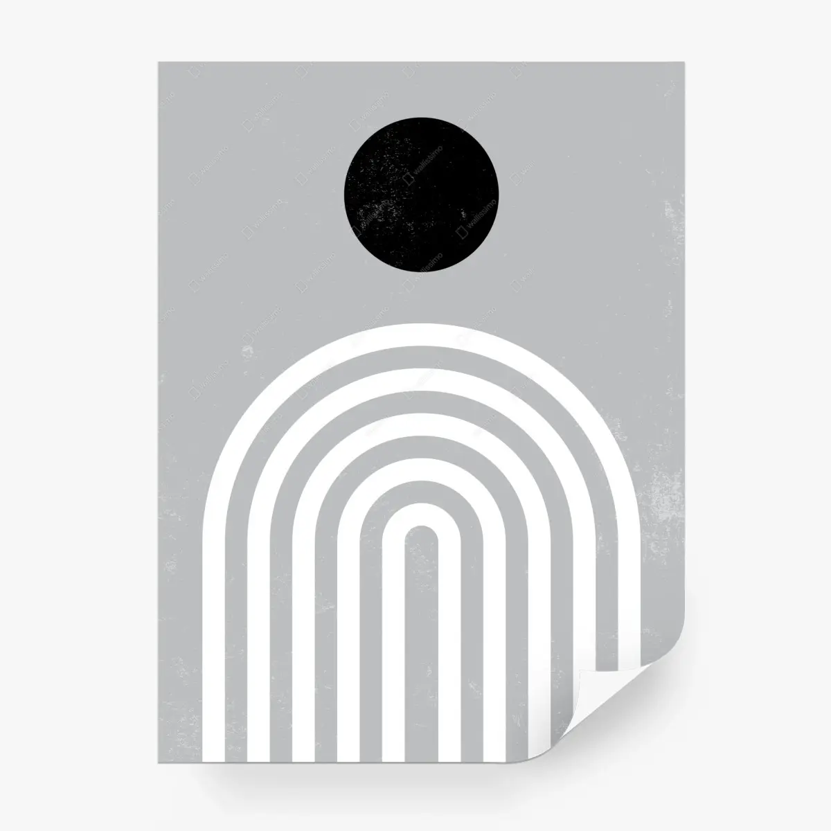 Fototapete minimalistische geometrische bögen mit sonne – Pixers®