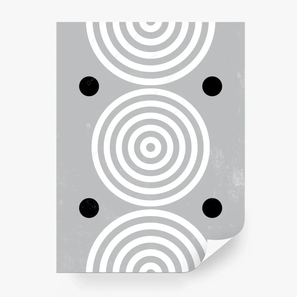 Fototapete monochrome konzentrische kreise wandbild – Pixers®