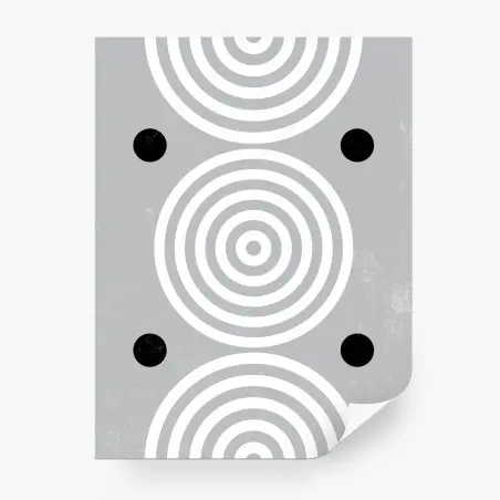 Fototapete monochrome konzentrische kreise wandbild – Pixers®