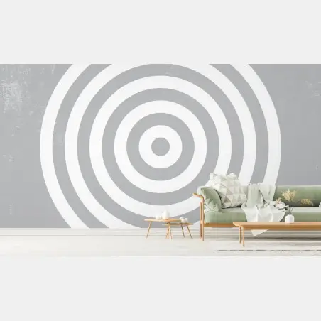 Fototapete minimalistisches geometrisches motiv mit konzentrischen kreisen – Pixers®