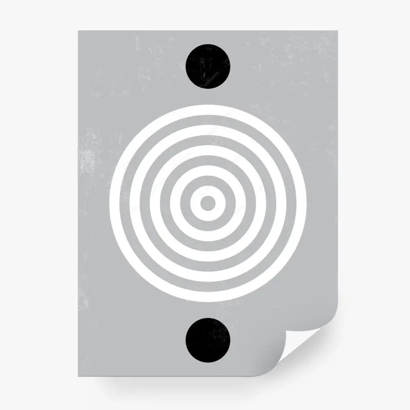 Fototapete minimalistisches geometrisches motiv mit konzentrischen kreisen