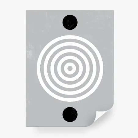 Fototapete minimalistisches geometrisches motiv mit konzentrischen kreisen – Pixers®