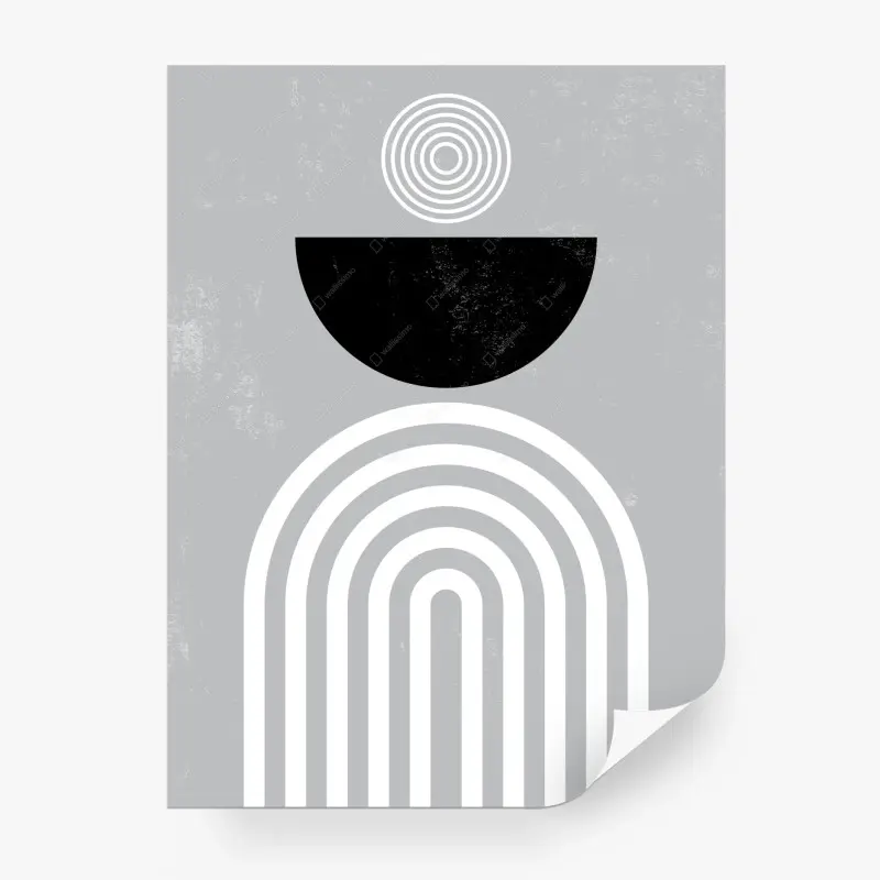Fototapete minimalistisches geometrisches poster mit bögen