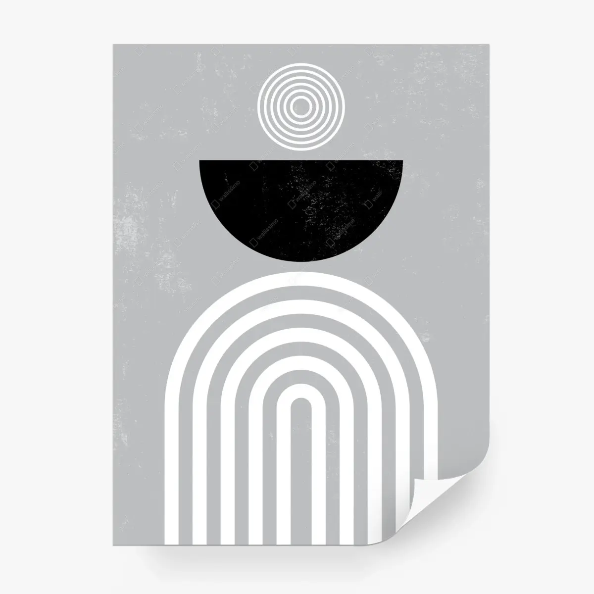 Fototapete minimalistisches geometrisches poster mit bögen – Pixers®