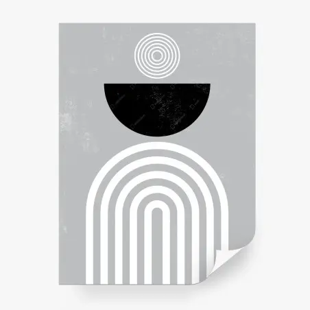 Fototapete minimalistisches geometrisches poster mit bögen – Pixers®