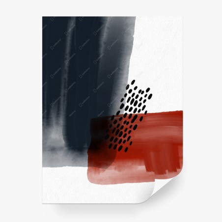 Fototapete abstrakte aquarellkomposition mit punkten – Pixers®