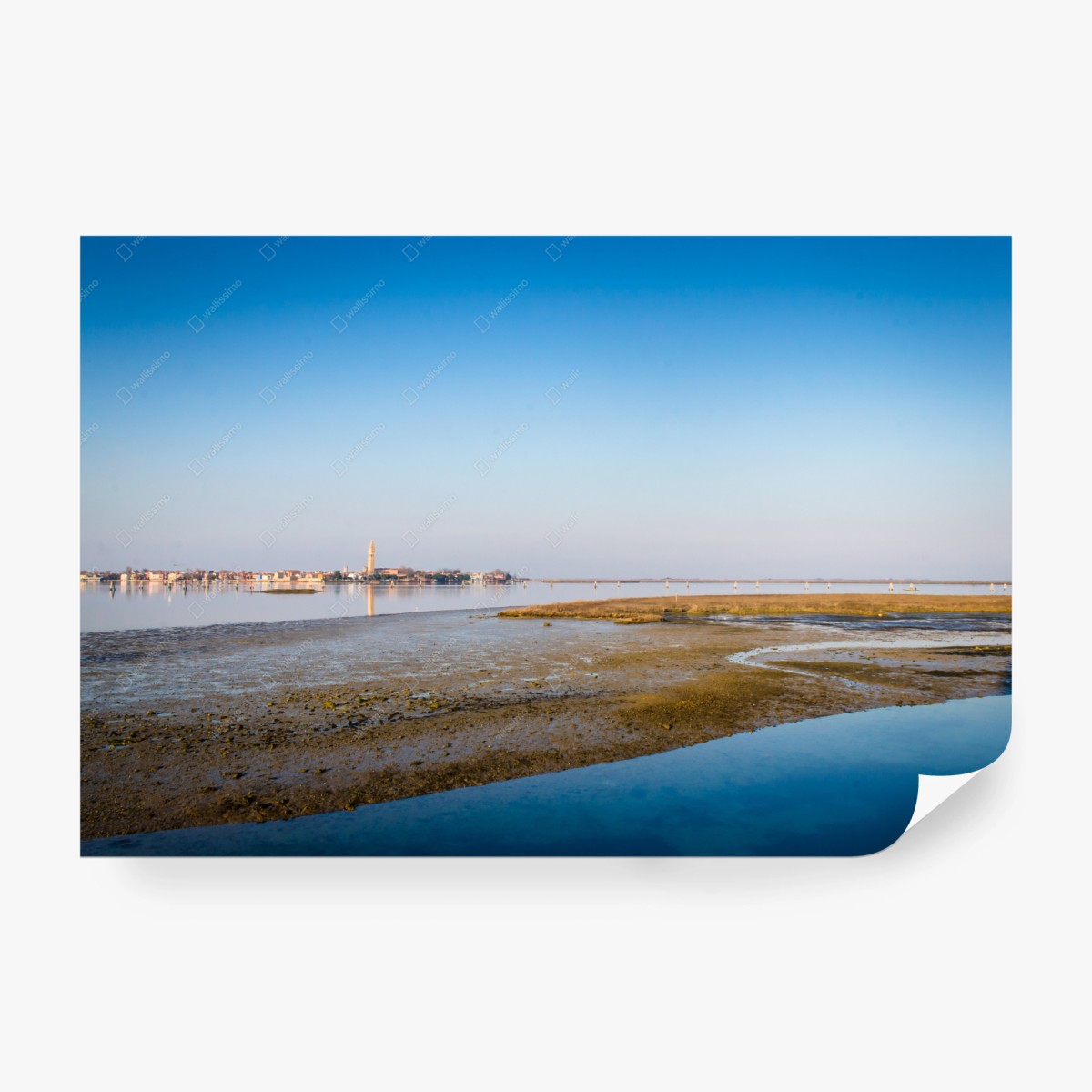 Fototapete ruhige küstenlandschaft bei ebbe – Pixers®