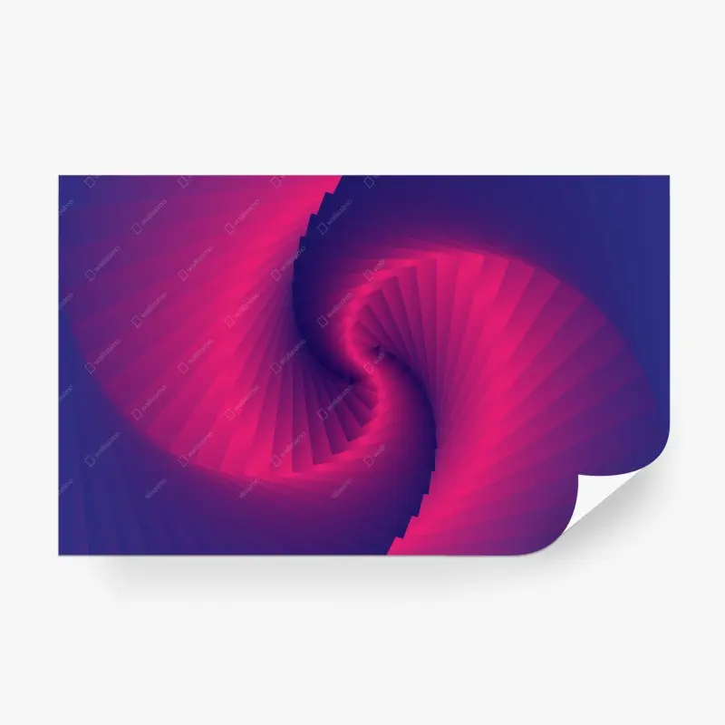 Fototapete magenta spirale geometrisches motiv