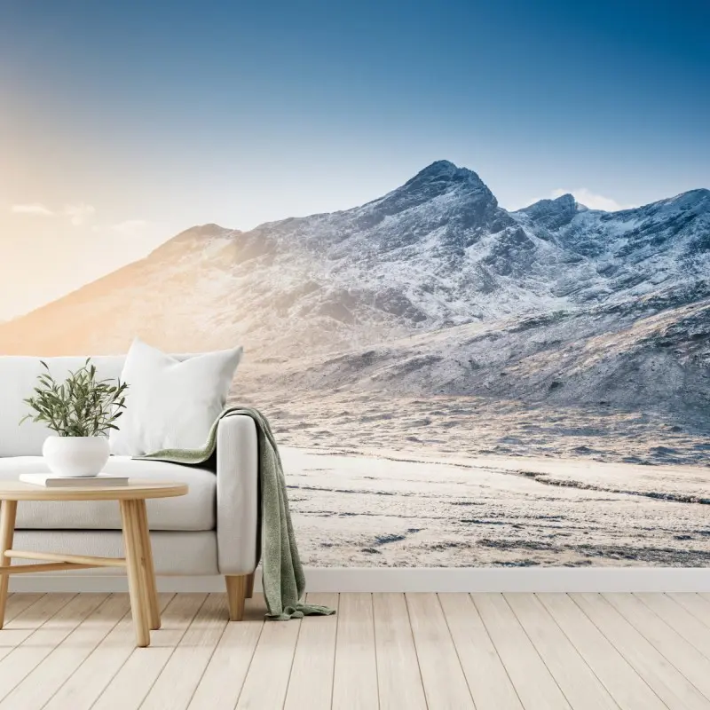 Fototapete sonnenbeschienene Cuillin Hills auf Isle of Skye
