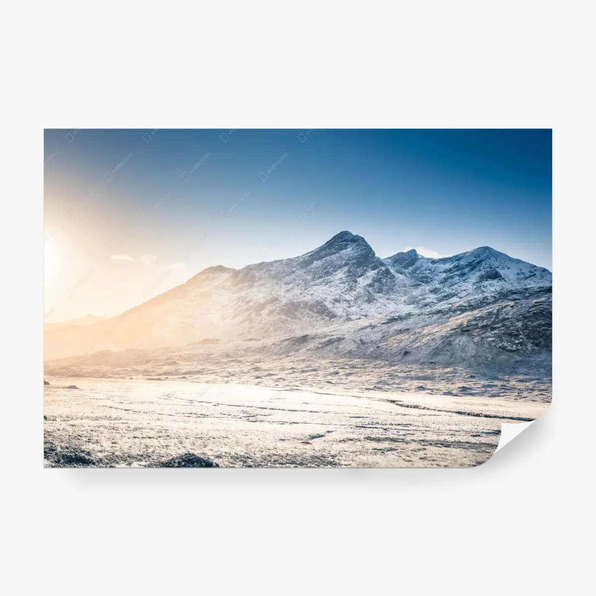 Fototapete sonnenbeschienene Cuillin Hills auf Isle of Skye – Pixers®