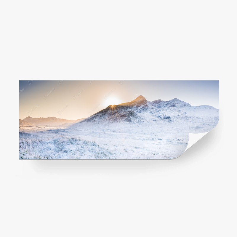 Fototapete verschneiter sonnenaufgang über Cuillin Hills