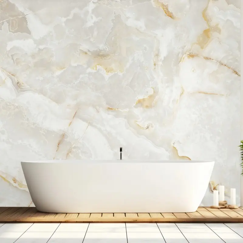 Fototapete eleganter weißer marmor mit goldenen adern