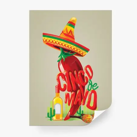 Fototapete lebhafte cinco de mayo illustration – Pixers®