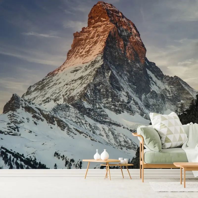 Fototapete majestätisches Matterhorn bei sonnenuntergang