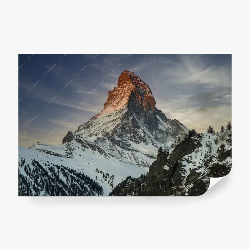 Fototapete majestätisches Matterhorn bei sonnenuntergang