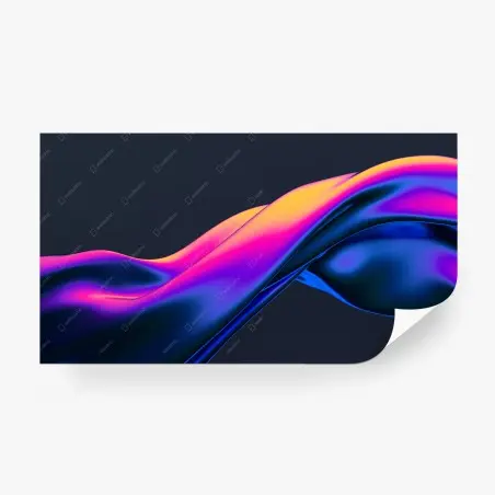 Fototapete neon flüssige wellen abstrakt – Pixers®