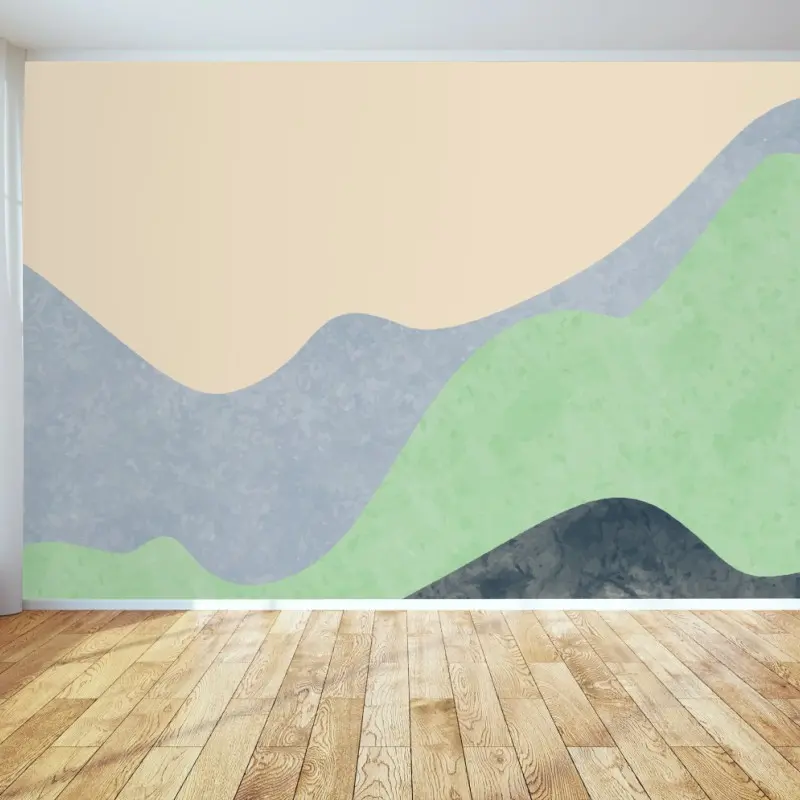 Fototapete minimalistische japanische berglandschaft aquarell