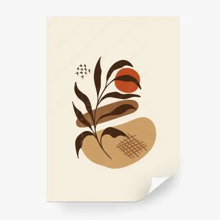 Fototapete minimalistische boho botanische komposition – Pixers®