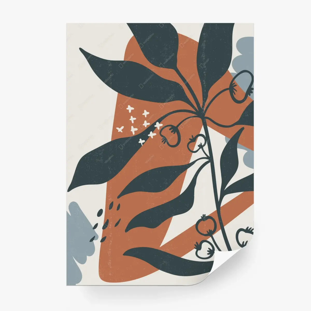 Fototapete boho botanischer abstrakter wanddruck – Pixers®