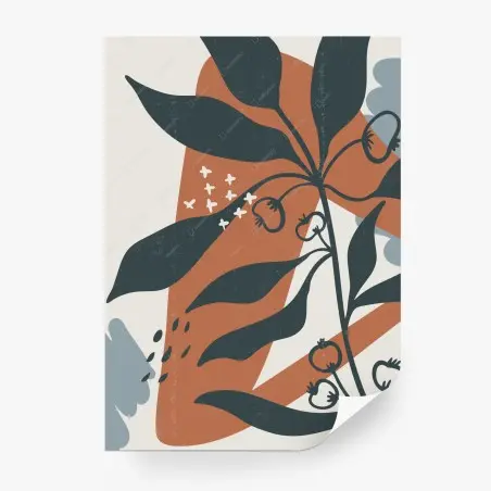 Fototapete boho botanischer abstrakter wanddruck – Pixers®