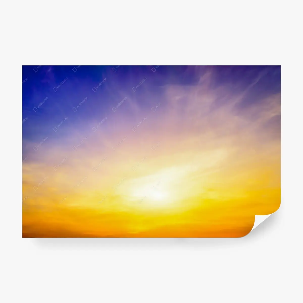 Fototapete goldener sonnenaufgang über ruhigem horizont – Pixers®