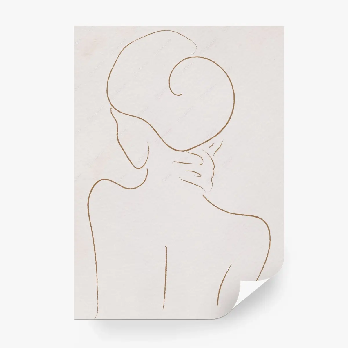 Fototapete elegante weibliche linien-silhouette – Pixers®