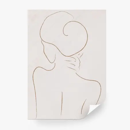 Fototapete elegante weibliche linien-silhouette – Pixers®