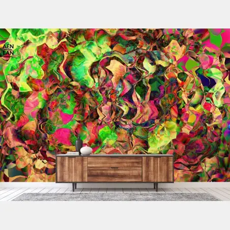 Fototapete leuchtendes abstraktes kaleidoskopmuster – Pixers®