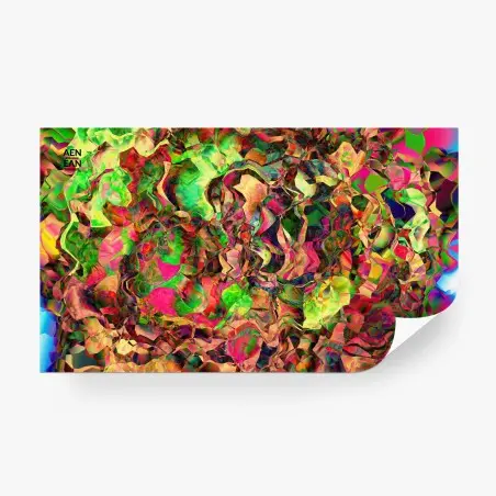 Fototapete leuchtendes abstraktes kaleidoskopmuster – Pixers®