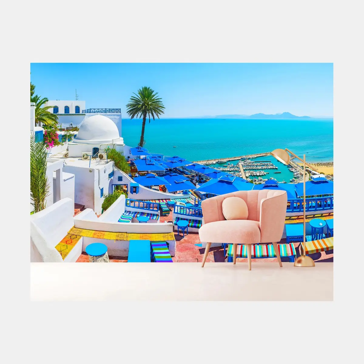 Fototapete sonnenterrasse in Sidi Bou Said – Pixers®