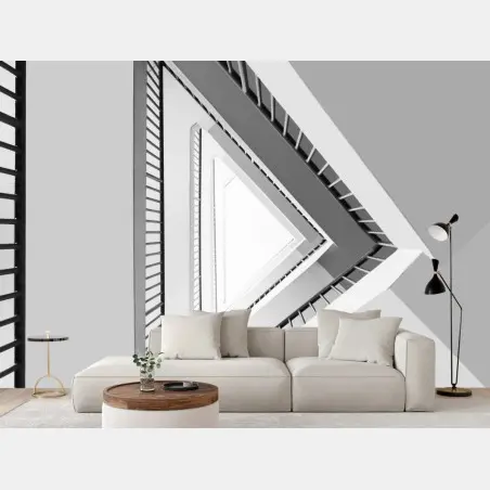 Fototapete dreieckige treppe in perspektive – Pixers®