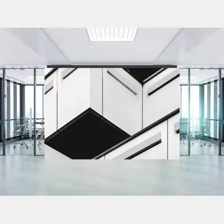 Fototapete minimalistische geometrische fassadenansicht – Pixers®