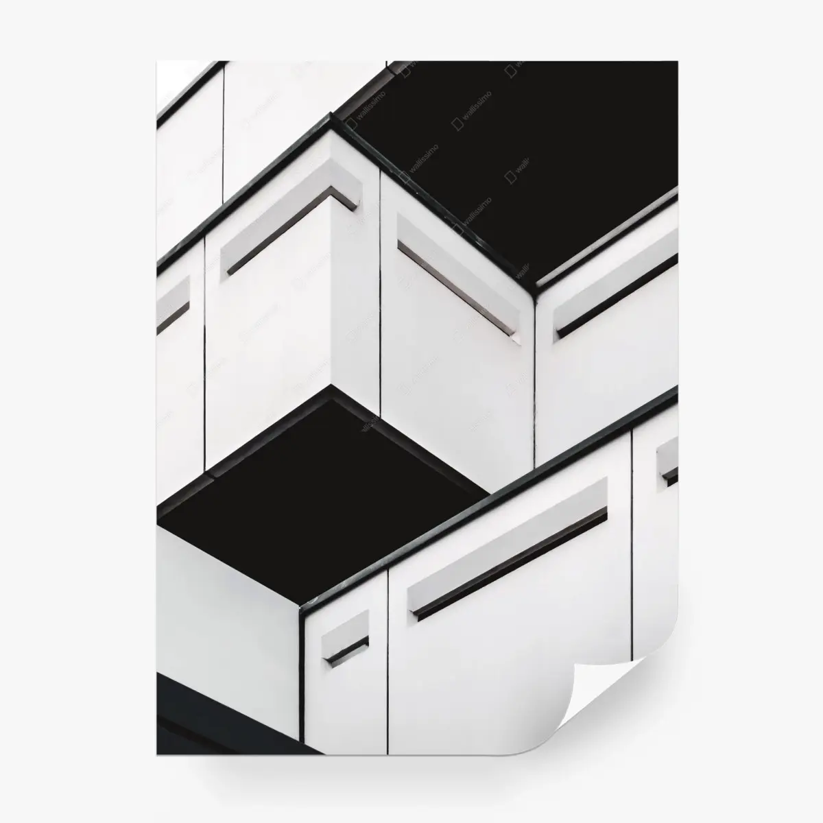 Fototapete minimalistische geometrische fassadenansicht – Pixers®