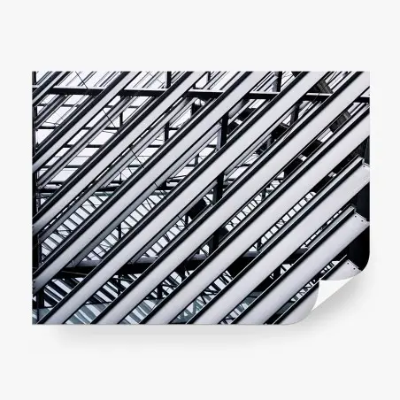 Fototapete diagonale metallbalken geometrisches muster – Pixers®
