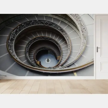 Fototapete ornamentale spiraltreppe aus der vogelperspektive – Pixers®