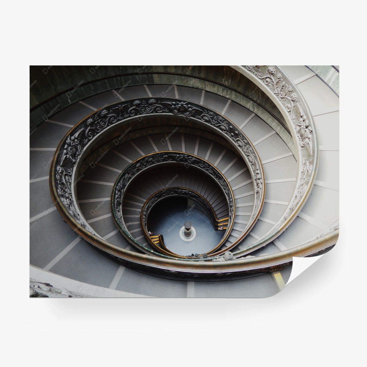 Fototapete ornamentale spiraltreppe aus der vogelperspektive – Pixers®
