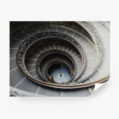 Fototapete ornamentale spiraltreppe aus der vogelperspektive – Pixers®