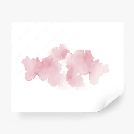 Fototapete sanfte rosa aquarellblüte – Pixers®