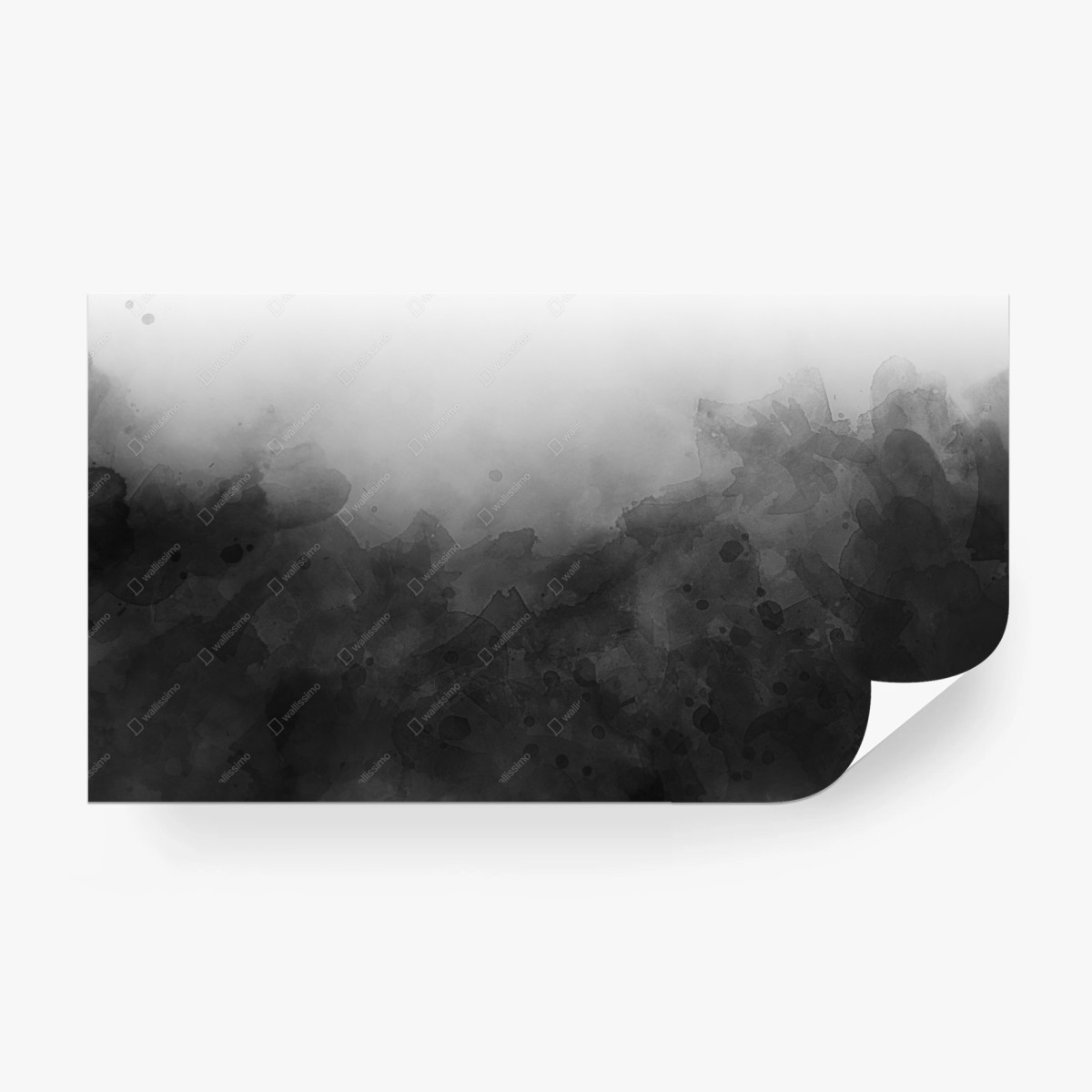 Fototapete monochromes aquarell abstrakte landschaft – Pixers®